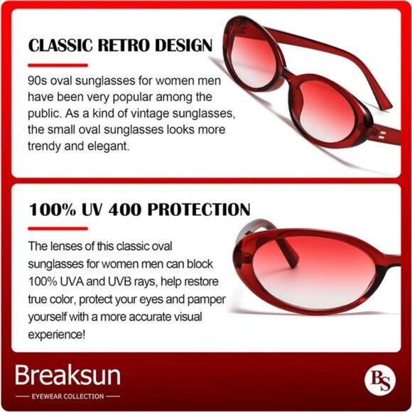 Retro Oval Sunglasses - Picture 4 of 6